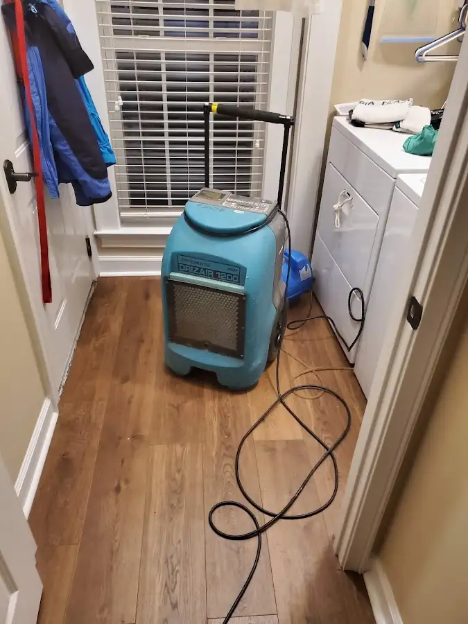 Commercial dehumidifier deployed for Flood Damage Cleanup in Azusa